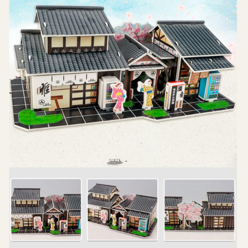 (NEW) Mô hình lắp ráp 3D Quán Cafe Nhật Bản - Đồ chơi thông minh lắp ráp mô hình 3D cho bé 2