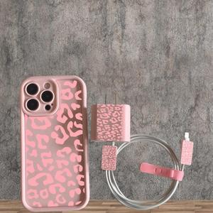 Funda de moda con estampado de leopardo para teléfono, protector de cargador incluido, funda protectora anticaídas para celular, accesorios para iPhone 11 12 13 14 15 Pro Max, carcasa
