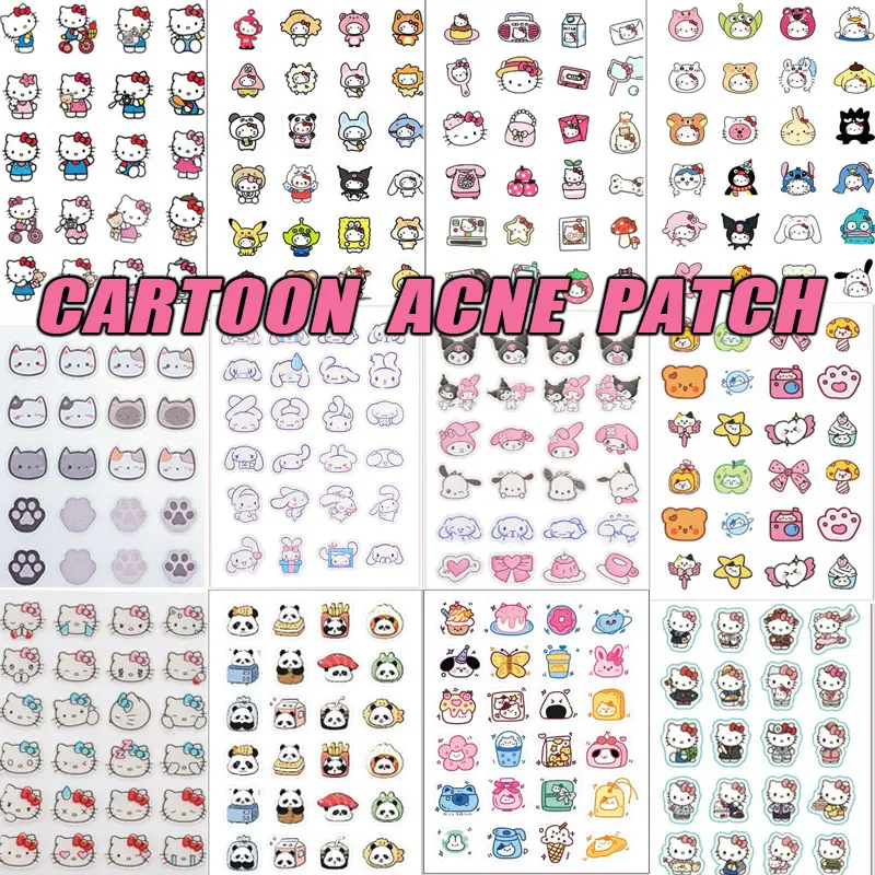 Cartoon Acne Patch Waterproof Hydrocolloid Pimple Stickers Removal Facial Smooth Skincare