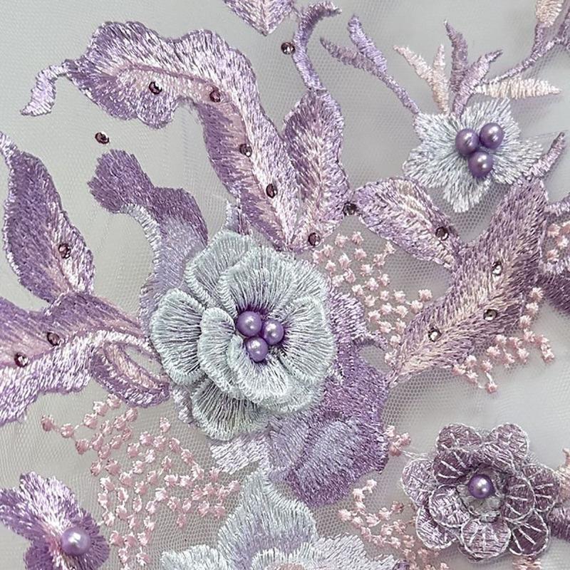 Product Introduction of Fashion Elegant Colorful Sequined Embroidery Patches 3D Flower DIY Embroidered Floral Patches Sewing On Patches Dresses 13
