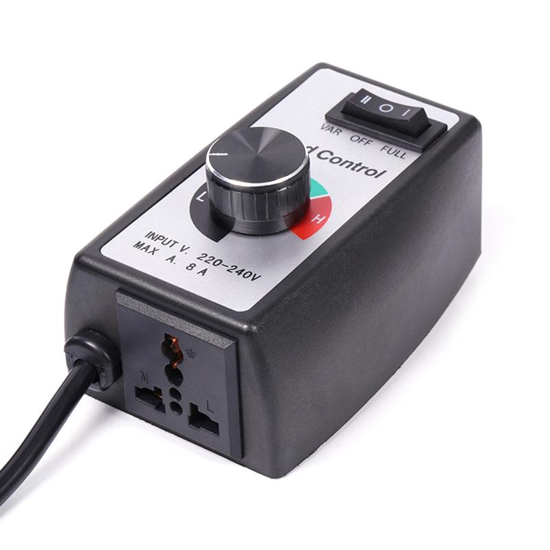 Product Introduction of Universal EU Plug 230V 8A Stepless Motor Speed Controller Adjuster Duct Fan Governor Switch Dimmer Electric Speed Regulator Electrical Accessories 71