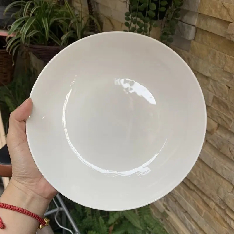 Đĩa sứ trắng sâu lòng hàng dày đẹp kích cỡ 15 đến 25cm - Lựa Chọn Thông Minh 5
