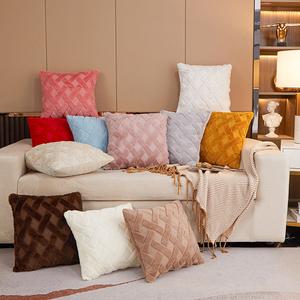 Vỏ Gối Tựa Lưng Sofa Văn Phòng Trang Trí Chất Liệu Nhung Cắt Tỉa Tỷ Mỉ Cao Cấp Hiện Đại Sang Trọng