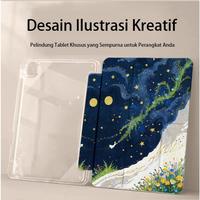 Gambar Creative Artistic Painted Tablet Case for iPad gen 10 iPad Air 5 Air 4 iPad Gen 9 Case for iPad Pro 11 12 9  Air 6 2024 10"2 8th 10th 9.7”2024 Pro13”mini6/7 8.3" with Acrylic 3+Y Fold Clear Back Panel - HD155, Air1/2 Gen 5/6-9.7" dari LGEE CASE Kota Tangerang 2 Tokopedia