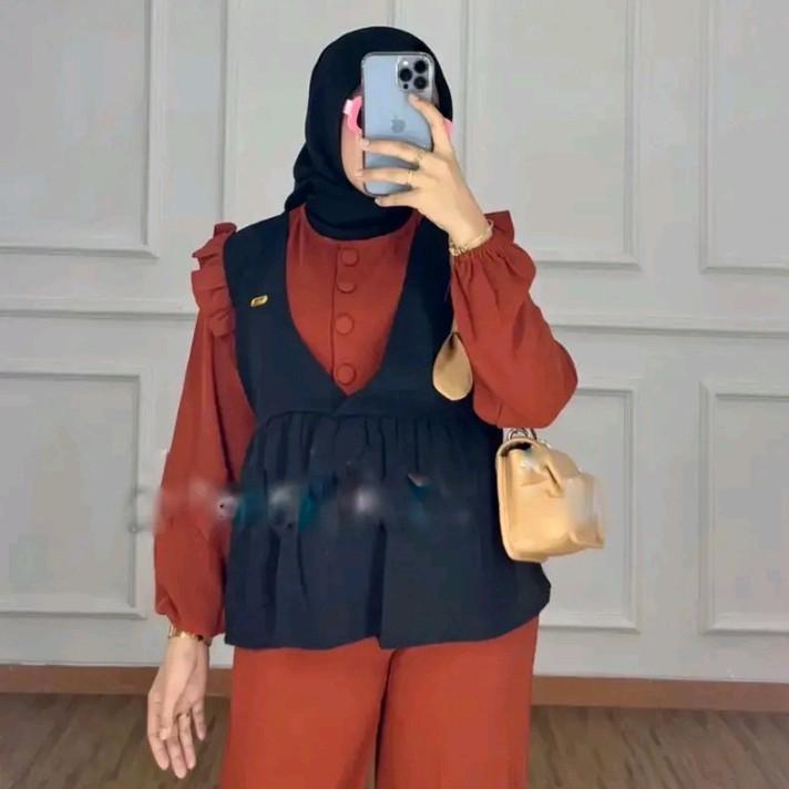 One set  wanita deora premium set rompi cringkel airflow 2
