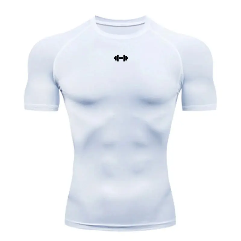 Compression T Shirt Men Summer Sportswear Running T-shirt Elastic Quick Dry Sport Tops Tee Athletic Gym Workout Shirts Men 7