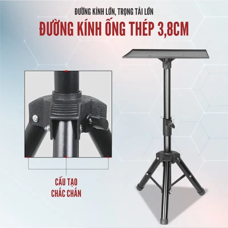 Giá Đỡ Máy Chiếu 3 Chân 1m8 Corisu Đa Năng Di Động, Điều Chỉnh Độ Cao Linh Hoạt, Có Thể Gấp Gọn, Nhẹ, Chắc Chắn Dễ Dùng Phụ Kiện 6