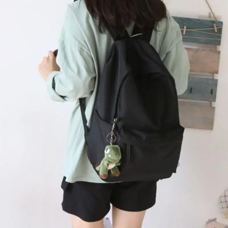 [9122 Positive Reviews] Large Capacity Oxford Cloth Waterproof Backpack for Men, Solid Color School Bag for Women, College Student Backpack, Black Versatile Backpack for Women