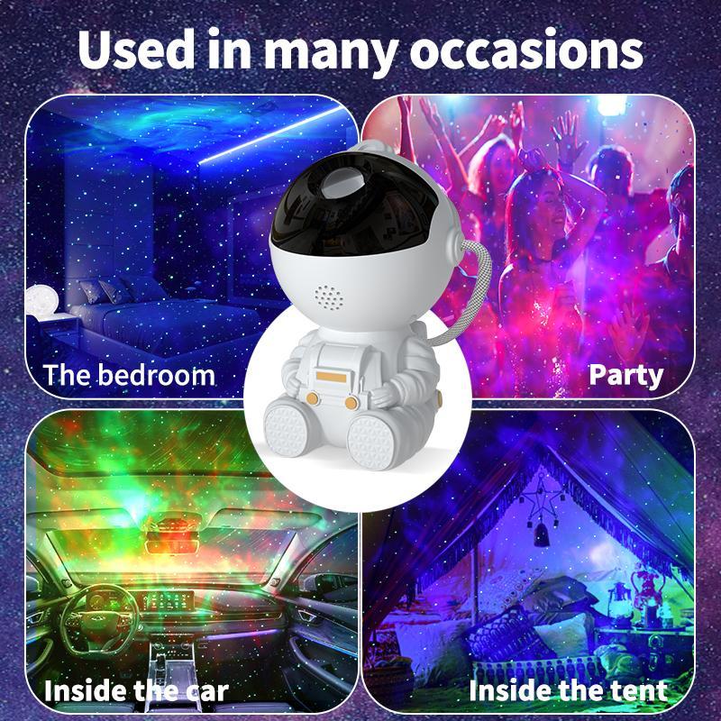 Product Introduction of Astronaut Design Star Projector, USB Powered Night Light with Remote Control, Starry Nebula Ceiling LED Lamp for Bedroom, Creative Room Decor 5