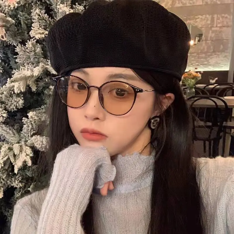 Kính Râm Đổi Màu Cho Nữ, Phong Cách Hàn Quốc, Phong Cách Ngọt Ngào, Toàn Khung, Mới, Nhẹ Và Thoải Mái, Để Đi Du Lịch, PTQ 6