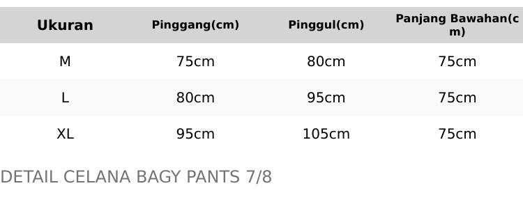 Product Introduction of BAGGY PANTS 7/8 BELT TERBARU DAN TERMURAH Celana Kantong 0