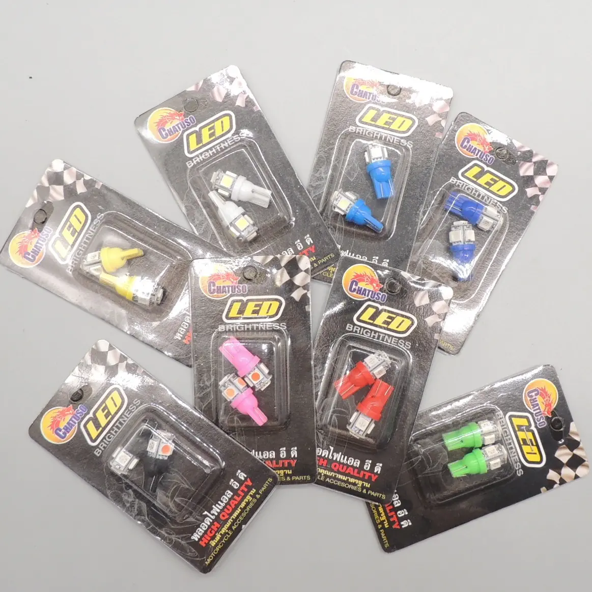 หลอดไฟหรี่ LED T10 12V (1 คู่) ใส่ไฟเลี้ยว ใส่ไฟ ไมล์ หลอดไฟไม่กระพริบ มีให้เลือก8สี !!!