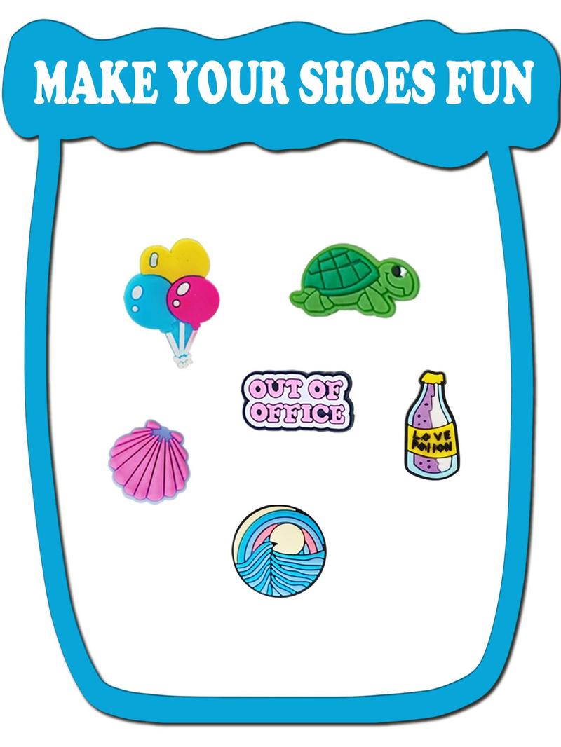 Product Introduction of Random Color Cartoon Animal & Letter Pattern Clogs Charm Summer 2024, DIY Colorful Shoe Decoration for Clogs, Kawaii Accessories for Girls Birthday Gift, Valentine's Day, Gift 14