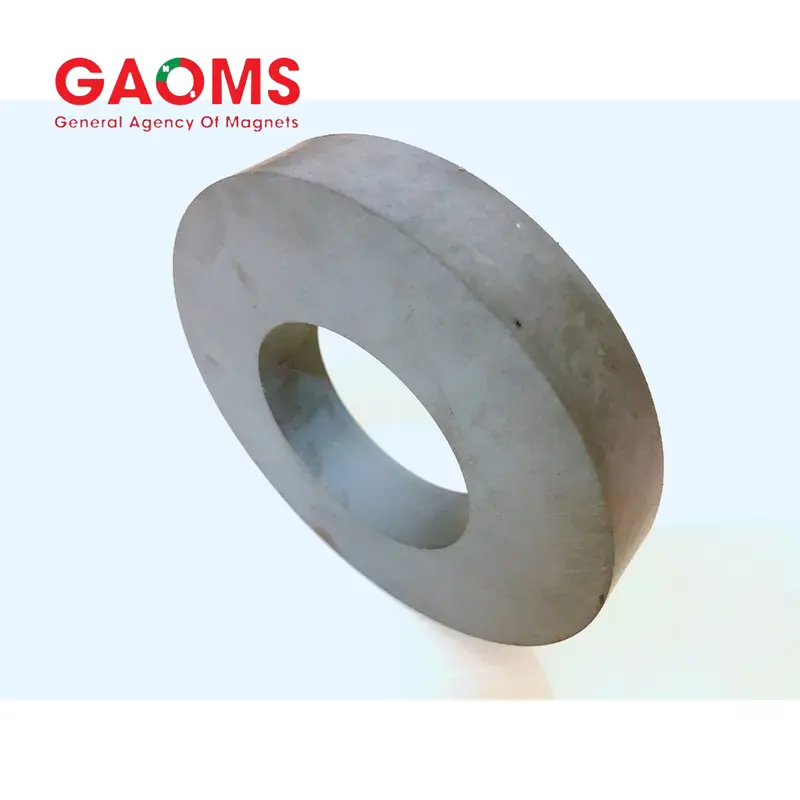 Nam châm ferrite màu đen 120x20 lỗ 60mm 3