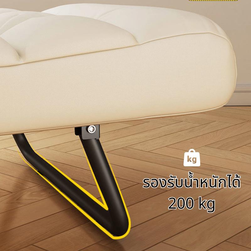 Product Introduction of เก้าอี้โซฟา ปรับนอนพนักพิง เตียงพับ วัสดุผ้าและฟองน้ำคุณภาพดี โครงเหล็ก ปรับเอนได้หลายระดับ รับน้ำหนักได้ 110 kg 6