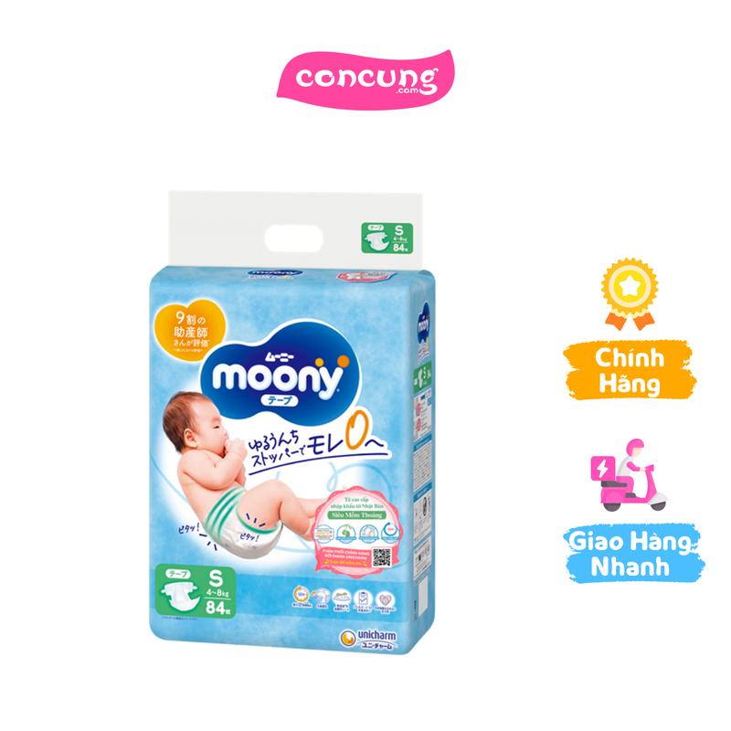 Tã dán Moony size S 84 miếng