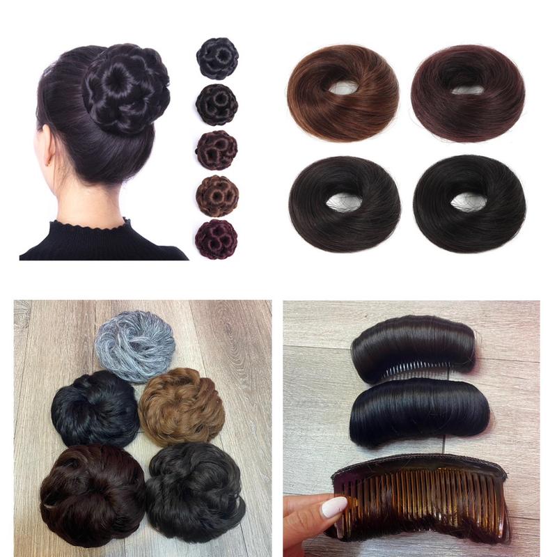 Độn phồng mái, các loại búi tóc giả Nữ Wig