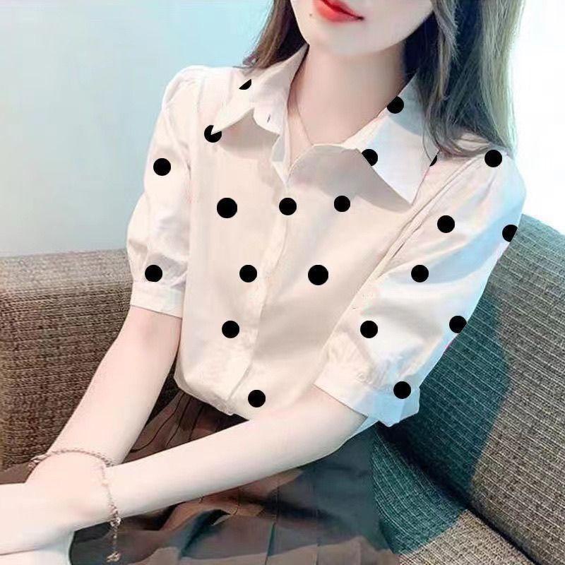 Áo Sơ Mi In Họa Tiết Phong Cách Hàn Quốc, Ngắn Tay, Dành Cho Nữ, Thiết Kế Đẹp, Sành Điệu, Mỏng Và Mỏng, Thời Trang, Thích Hợp Cho Mùa Hè, Hàng Mới Về Năm 2024 7