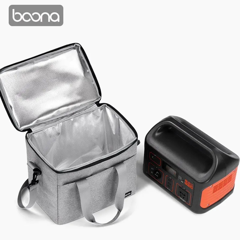 baona Outdoor Portable Power Bank Station Storage Bag for Camping Self-Driving Travel Charger Gadget Wire Organizer Case for Eco Flow River Pro 600 Max