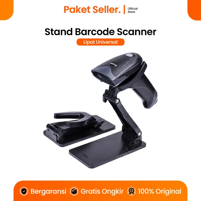 Stand Dudukan Barcode Scanner Adjustable - Holder Tempat Pemegang Scanner 0
