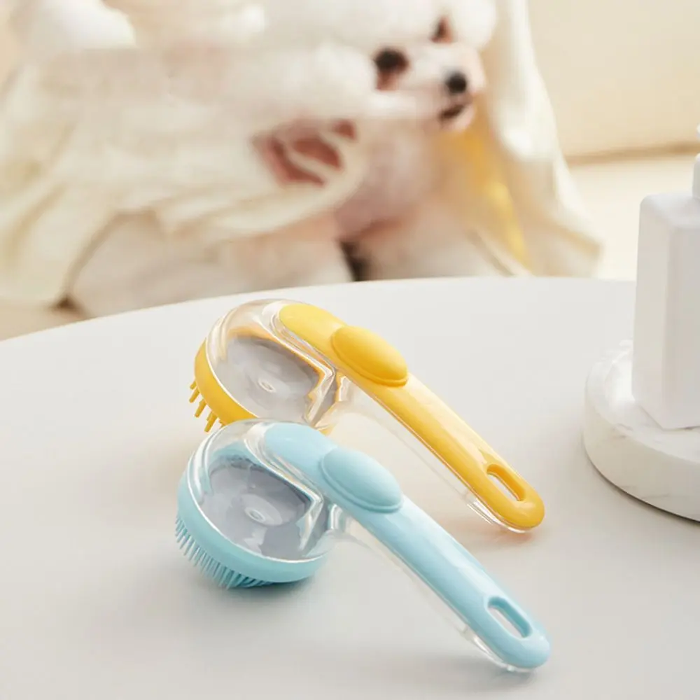 High Quality Kitten Brush Pet Bath Brush Cleaning Brushes Long Handle Shampoo Brush Pet Supplies Shower Brush for Pet