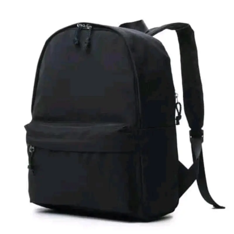 COD Tas punggung polos tas sekolah Ransel Hitam polos Termurah