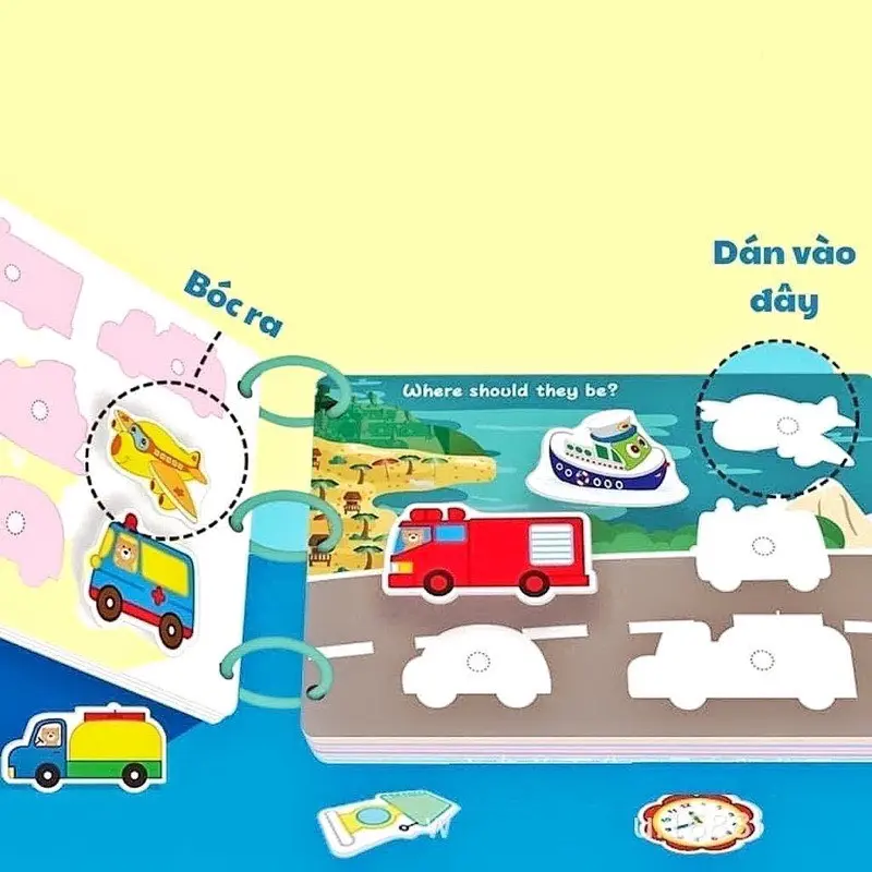 Combo 2 Bộ ghép hình bóc dán Toán học cho bé 6