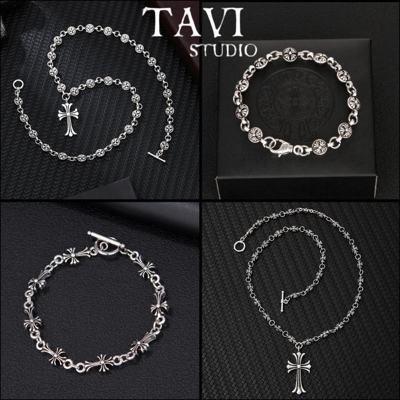 Mua là mê chê thì hoàn về Combo Vòng Cổ & Vòng Tavi Nam Nữ Unisex - Vòng Cổ Vòng Tay Mạ Titan Chống Gỉ Phong Cách Hiphop Retro - Phụ Kiện Thời Trang TAVI