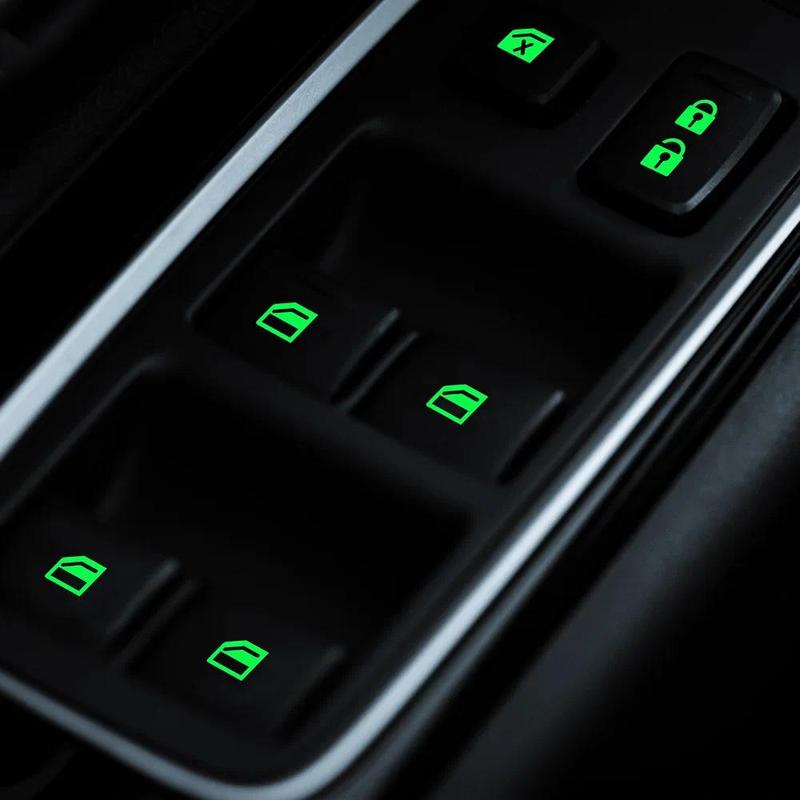 Product Introduction of Luminous Window Button Sticker Fluorescent Windows Lifter Door Switch Stickers Night Safety Decal Car Interior Decals Auto Part 12