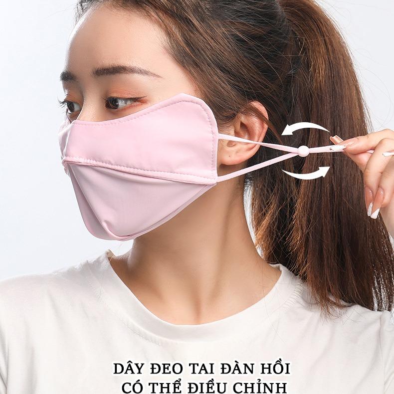 Khẩu Trang Vải Chống Nắng, Chống tia UV, Chất Thun Lạnh Thoáng Mát Kháng Khuẩn Chống Bụi, Khẩu Trang Che Kín Mặt, Dây Đeo Điều Chỉnh Linh Hoạt, Màu Sắc Thời Trang, LIMO 7