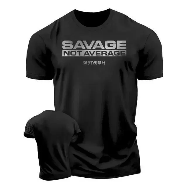Men's T-shirt Strength Training 3D Printed T-shirt Fun Gym Short Sleeve Muscle Men's Hardcore Super Large Men's Top Outdoor Sports Men's Clothing
