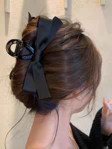 Pinza para el cabello de mujer elegante de color sólido con diseño de moño, pinza para el cabello linda y moderna, accesorios de moda para el cabello para uso diario y decoración de fiestas