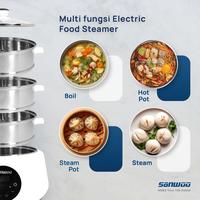 Gambar [FREE GIFT] Sanwoo Electric Food Steamer FS - 3023 / Pengukus Makanan / Kukusan dari Sanwoo Electronics Kota Administrasi Jakarta Utara 3 Tokopedia