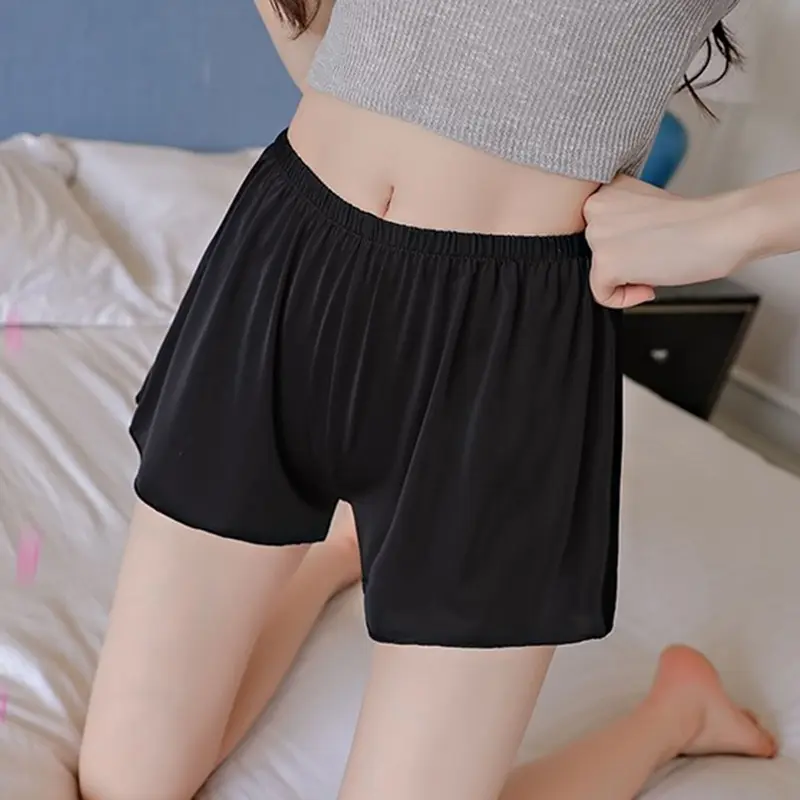 Quần Đùi An Toàn Cho Nữ, Rirqidw, Chống Lộ, Thoáng Khí, Mỏng, Làm Bằng Satin, Liền Mạch, Thích Hợp Cho Đồ Mặc Nhà Và Đồ Lót, Dáng Rộng, Eo Co Giãn, Quần Mini Mùa Hè, Quần Áo Nữ 3
