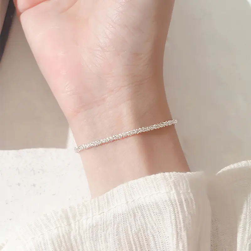 925 Sterling Silver Starry Bracelet Female Korean Style Simple Student Mori Normcore Style Special-Interest Design Personality Girlfriends customised  bracelets byzantine  bracelet gelang  bidara kurapika  chains energy  stones protection  bracelet