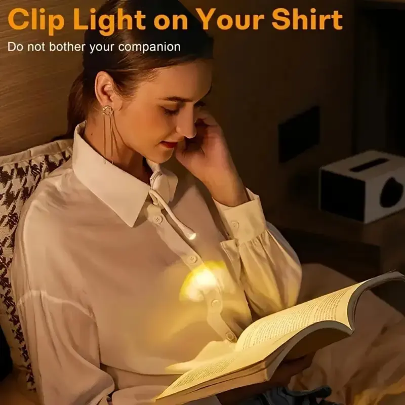 Portable Bookmark Light, Rechargeable LED Reading Light, Clip-on Night  Light, Bed Reading Eye Protective Light, Book Lights, Cozy Lighting, Reading Concentration Lamp, Lights Bedroom, Lighting 2