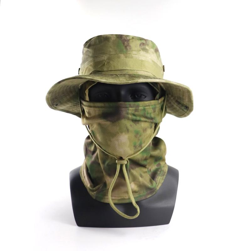 Bộ Mũ Boonie Chiến Thuật Camo, Mùa Hè, Mũ Bucket Câu Cá Đa Năng Có Chống Tia UV, Mũ Chống Nắng Quân Đội Thoáng Khí, Khăn Quàng cổ Ma Thuật, Để Sử Dụng Ngoài Trời ATK combo ghim cài quần 4
