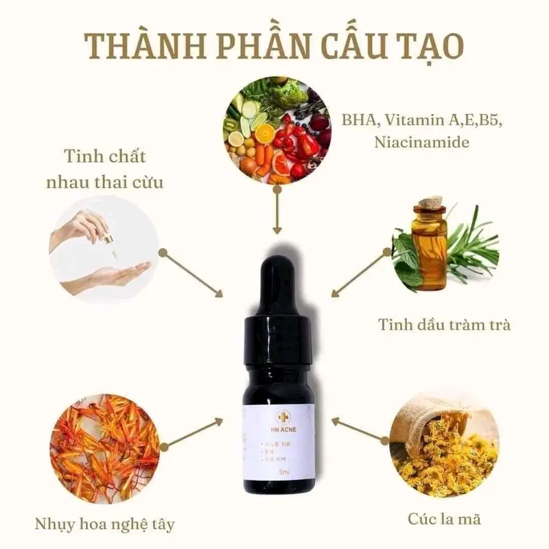 Siêu điều trị mụn Serum HN ACNE Chăm Sóc Da, Làm Đẹp, Phục Hồi Da Hư Tổn, Skincare cho Nam và Nữ. 2