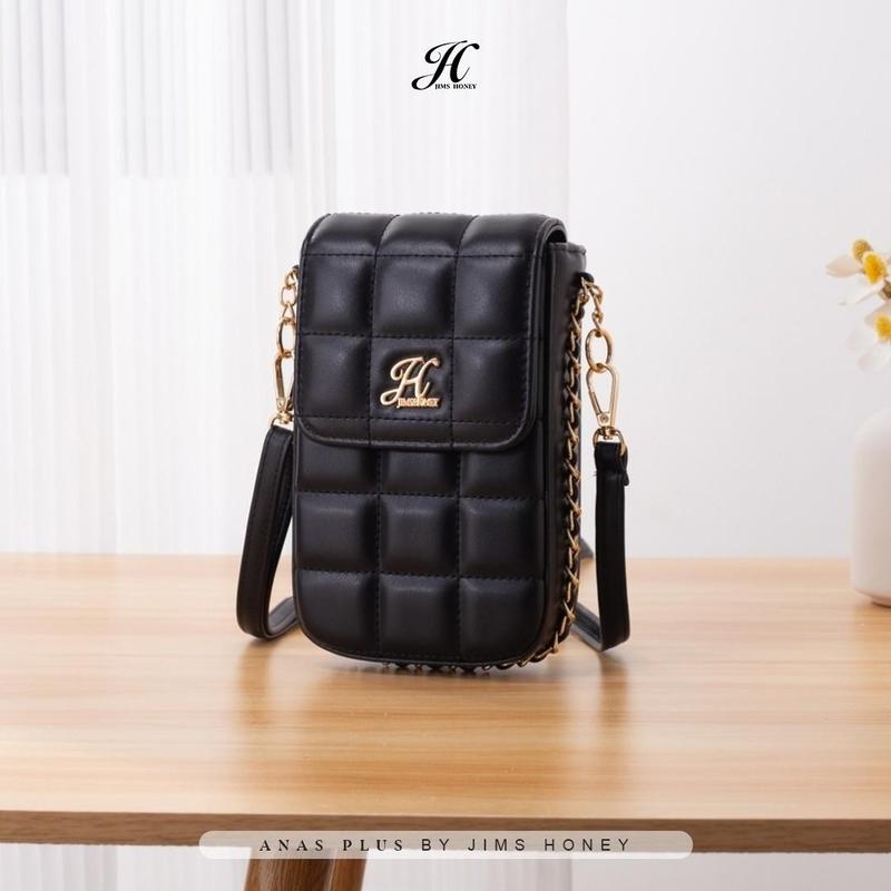 Anas Mini Bag Jims Honey Tas Selempang Bahu HP Wanita Elegan Polos Kulit PU 1