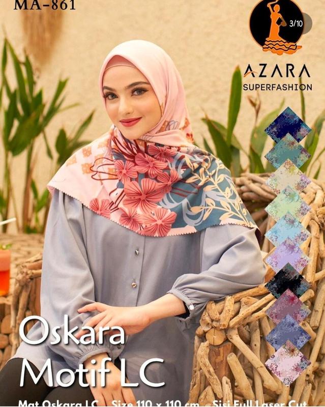 KERUDUNG HIJAB SEGI 4 OSCARA MOTIF/SEGI 4 VOAL OSCARA MOTIF 2
