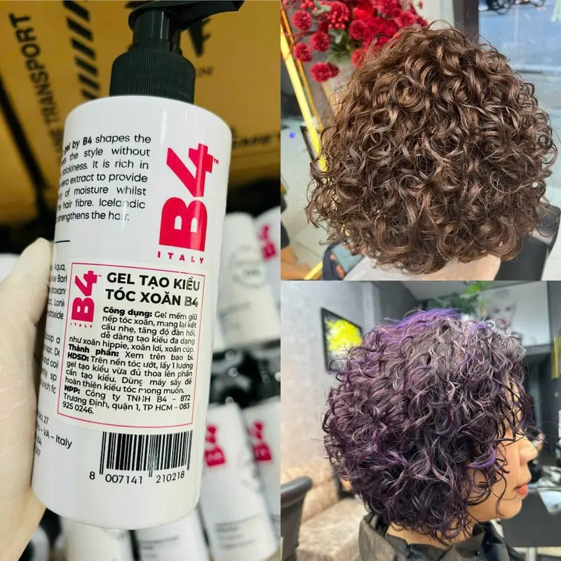 ￼Gel bóp xoăn tạo kiểu, giữ nếp tóc xoăn hippie, xoăn xù mì xoăn lơi Nữ 2