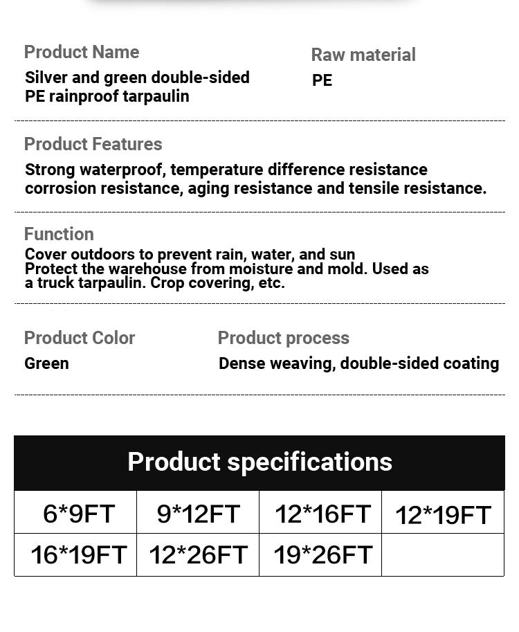Product Introduction of （1）buy 1 get 1 free All-Weather Heavy Duty Tarpaulin - Waterproof and Versatile Outdoor Tarp for Camping, Logistics, and More Cover retractable  tent outdoor tent paper  tarp 18