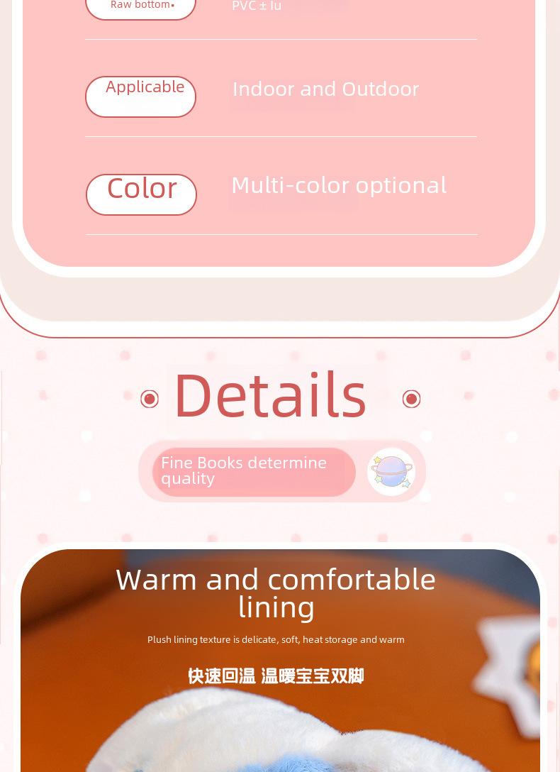 Product Introduction of New Autumn and Winter Cartoon Children's Cotton Slippers Medium and Large Children's Baby Cotton Slippers Cute Parent-Child Home Non-Slip Warmth Retention Material 6