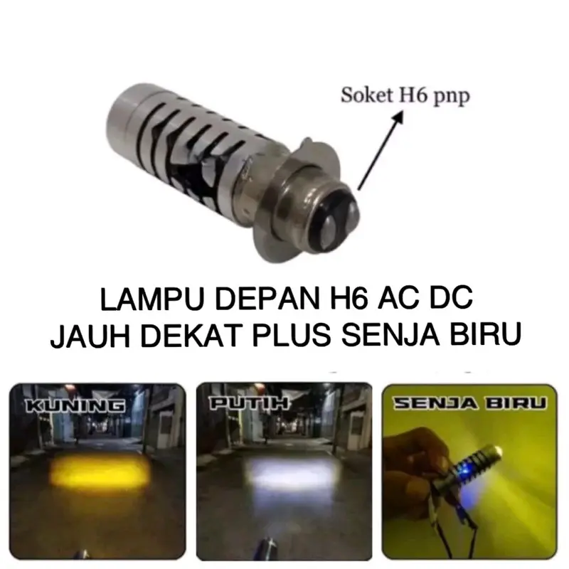 lampu depan led laser H6 2 mode motor matic n bebek