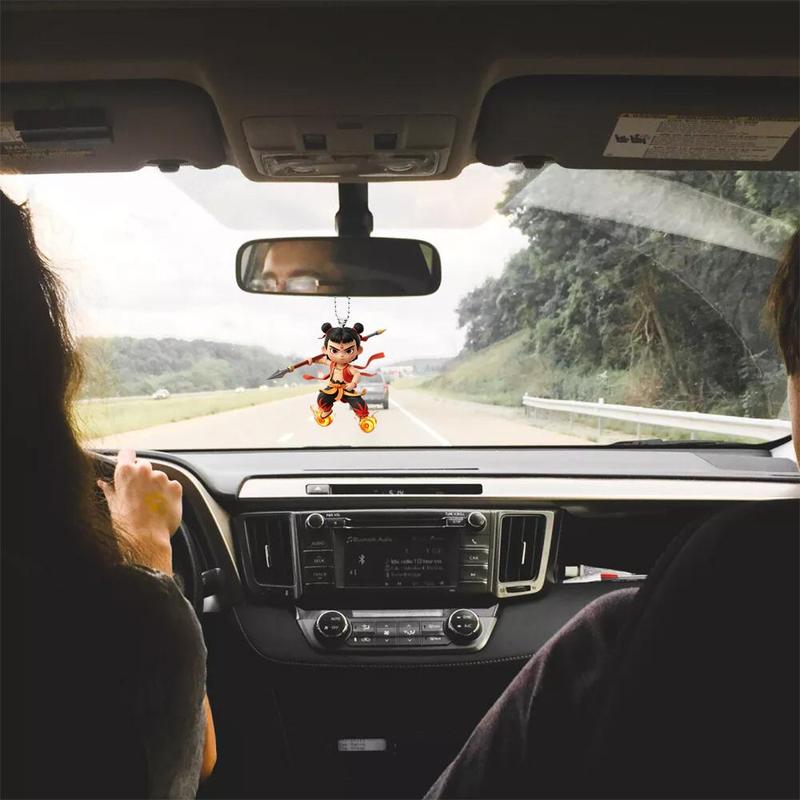 Product Introduction of Nezha 2 Anime Character Design Car Interior Cartoon Rearview Mirror Decoration 20