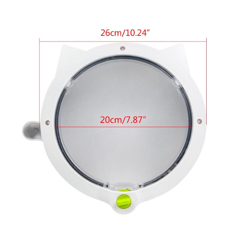 Product Introduction of Lovely Small Round Cat Door with 4-way Lock Plastic Window Lockable Cat Crates Safe Dog Gate Access Pet Supplies Pet Supplies 2
