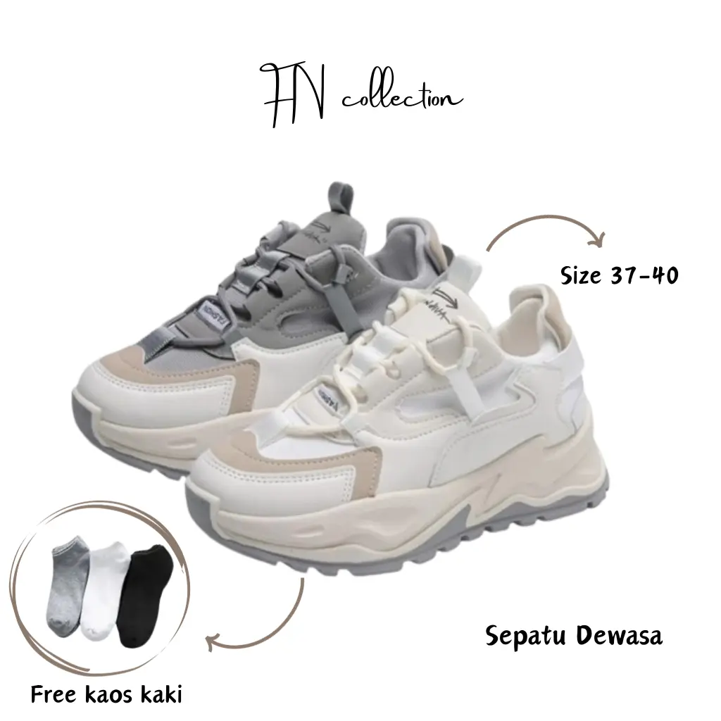 Sepatu Sneakers Wanita OOTD Termurah Cewek Perempuan Casual Shoes