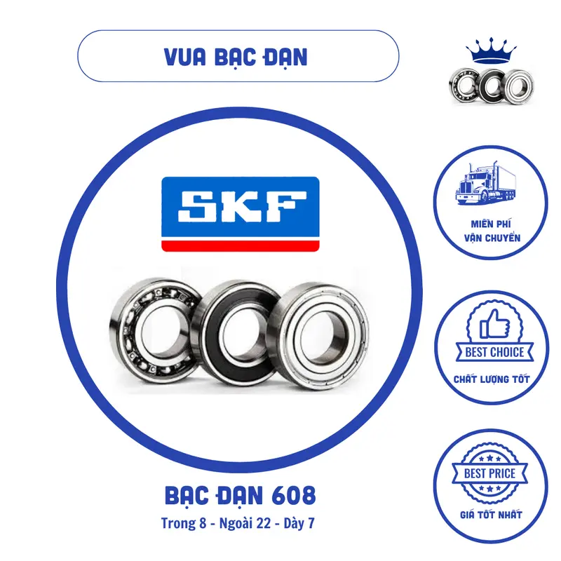 BẠC ĐẠN SKF 606 607 608 609 RS/ZZ 2