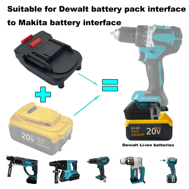 DW to MT Converter, Power Tool Accessories, Suitable for 18V-20V Applications, Ideal for Cordless Drills and Power Tools 5