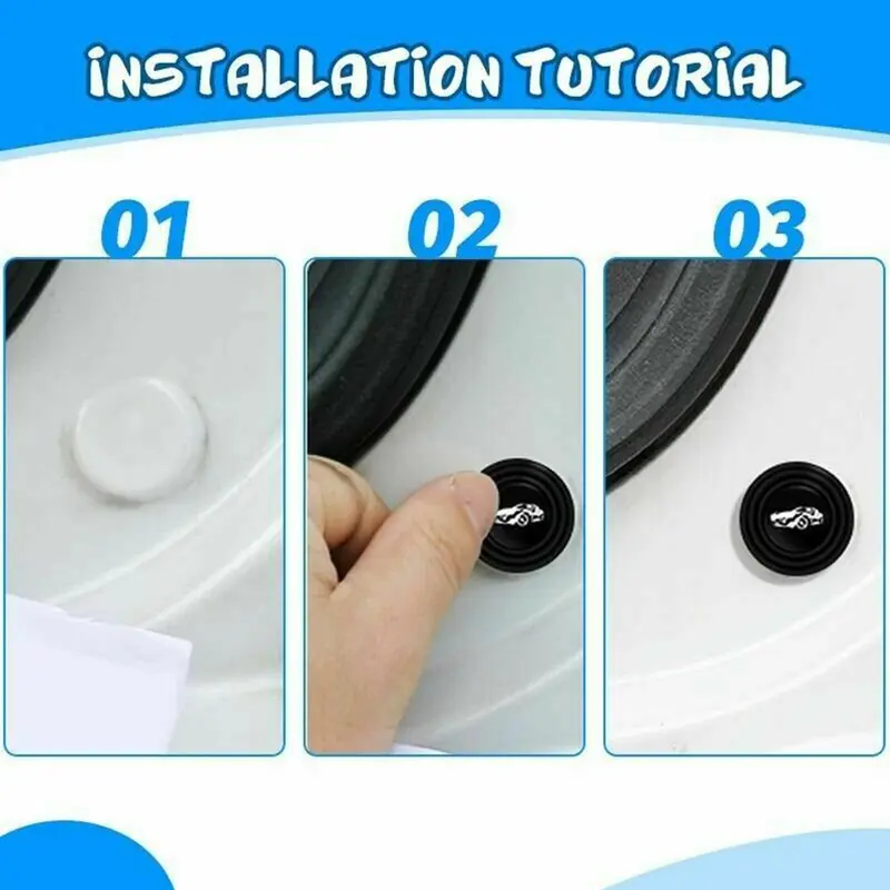 Miếng đệm silicon, Miếng dán giảm xóc ô tô, Miếng đệm đệm giảm xóc, Miếng dán giảm xóc cửa ô tô, Miếng đệm giảm xóc tiếng ồn bất thường, Miếng đệm cao su cách âm, Bộ 4 miếng 5